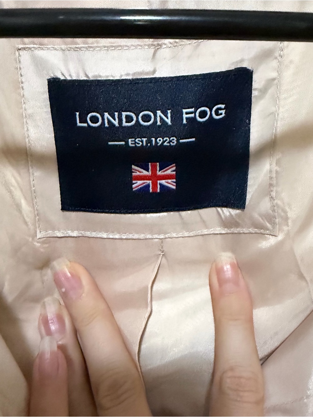 London Fog Blush Pink Faux Fur Collar Quilted Puffer Coat Estimated M/L - Picture 4 of 6